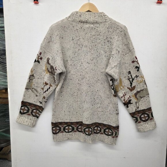 IVY Vintage Deer Bird Acrylic Wool Blend Sweater Women's Size Medium - Picture 2 of 9